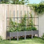 vidaXL Plantenbak met latwerk 160x40x142,5 cm polypropeen, Tuin en Terras, Verzenden, Nieuw, Kunststof