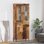 vidaXL Highboard met lade Oud Hout 69,5 x 34 x 180 cm, Minder dan 50 cm, Verzenden, Nieuw, Minder dan 100 cm