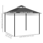 TRUUSK Partytent Tuinpaviljoen, 2,95 X 2,95 X 2, 85 M, Donke, Verzenden, Nieuw