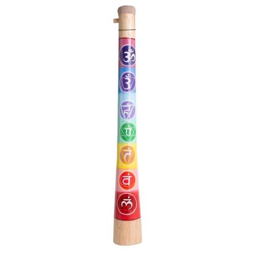 Houten Didgeridoo - 7 Chakras (ca. 60 cm), Muziek en Instrumenten, Overige Muziek en Instrumenten, Nieuw, Verzenden