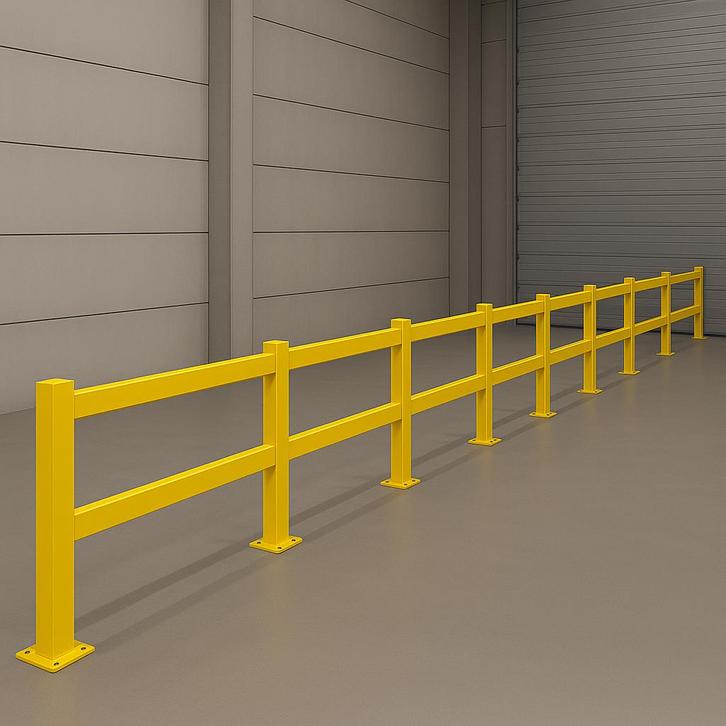 Modulair veiligheidshek van staal - Geel - Staal - 3,5 mm -, Zakelijke goederen, Kantoor en Winkelinrichting | Magazijn, Stelling en Opslag