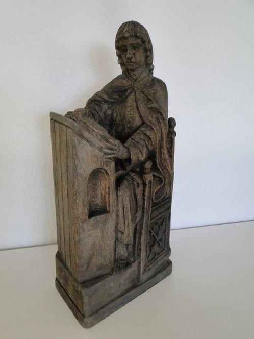 sculptuur, Gotischer Heiliger an einem Lesepult - Holz, Antiek en Kunst, Kunst | Niet-Westerse kunst