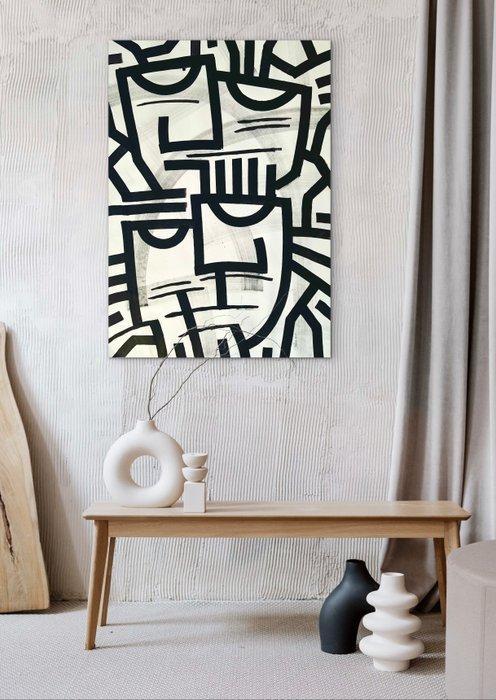 Bamèr - Mr. Mustache - (XL), (unique work), Antiek en Kunst, Kunst | Schilderijen | Modern