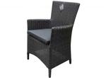 Capri dining tuinstoel antraciet set van 4, Ophalen of Verzenden, Nieuw, Wicker