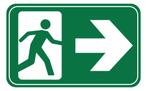 5x 400x254mm| Exit sticker right sticker | Uitgang rechts, Doe-het-zelf en Verbouw, Bouwverlichting, Verzenden, Nieuw