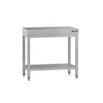GGM Gastro | RVS werktafel ECO - 700x600mm - met onderplank, Verzenden, Nieuw in verpakking, Meubilair