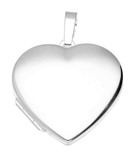 Zilveren Medaillon Hart glad 2 fotos kettinghanger, Sieraden, Tassen en Uiterlijk, Kettinghangers, Verzenden