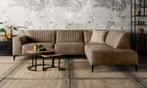Hoekbank Aspen - hoekbanken - Taupe, Huis en Inrichting, Nieuw, Leer