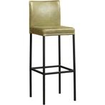 Leren barkruk Break hoog - Vintage Olive (olijf/groen) -, Nieuw, Leer, Ophalen of Verzenden, 90 cm of meer