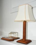 Zumpolle - Tafellamp - Glas, Leder, Messing - Messing, Antiek en Kunst