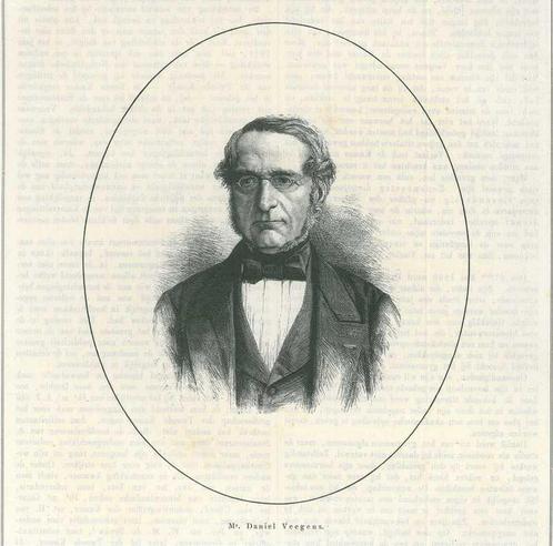Portrait of Daniel Veegens, Antiek en Kunst, Kunst | Etsen en Gravures
