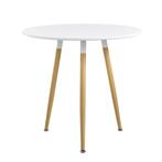 Design eettafel Camille Ø80x75 cm MDF rond wit, Huis en Inrichting, Tafels | Eettafels, Verzenden, Nieuw