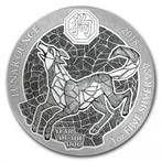 Rwanda / Ruanda Lunar Dog 1 oz 2018 (folie), Postzegels en Munten, Munten | Afrika, Verzenden, Overige landen, Losse munt, Zilver