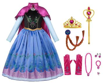Anna jurk Deluxe prinsessenjurk + set - Frozen - 92 t/m 152