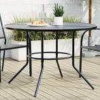 vidaXL Terrastafel rond Ø110x72,5 cm gepoedercoat staal, Verzenden, Nieuw, Metaal