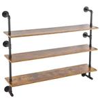 Industriële Wandplank – Houten Pijpbeugel Rek 3 Lagen, Verzenden, Nieuw