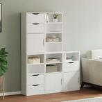 vidaXL Bijzetkasten 5 st 40x24x79 cm massief grenenhout wit, Huis en Inrichting, Verzenden, Nieuw, Grenenhout