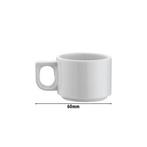 GGM Gastro | (12 stuks) PERA Wit - Turkse koffiekopje - 80 |, Huis en Inrichting, Keuken | Servies, Verzenden, Nieuw, Effen, Kop(pen) en/of Schotel(s)