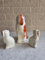 Beeldje - Set van drie Staffordshire hondjes (3) -, Antiek en Kunst, Antiek | Glas en Kristal