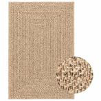 vidaXL Vloerkleed ZIZUR binnen en buiten 120x170 cm jute, Verzenden, Nieuw, Bruin