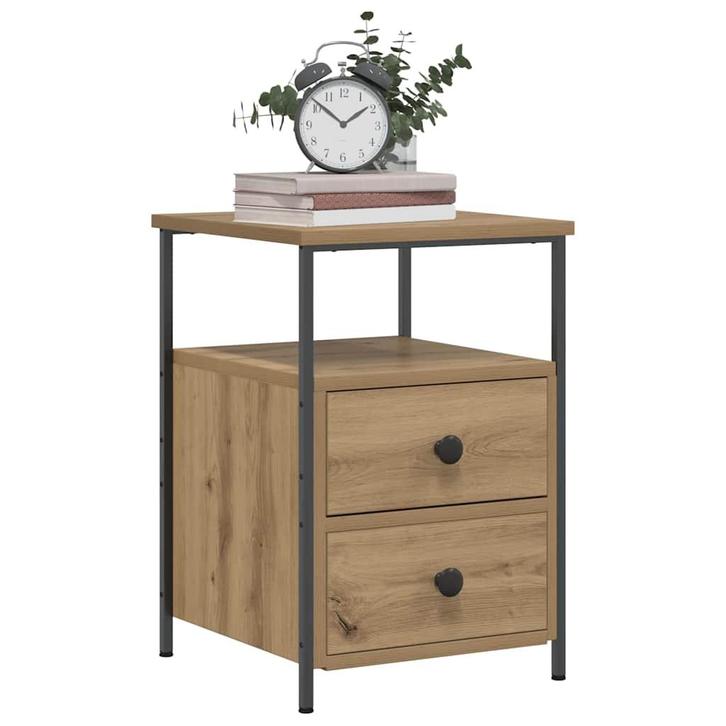 vidaXL Nachtkastjes 2 st 34x35,5x50 cm bewerkt hout, Huis en Inrichting, Slaapkamer | Nachtkastjes, Nieuw, Hout, Verzenden