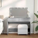 vidaXL Kaptafel met LED-verlichting 100x40x120 cm grijs, Huis en Inrichting, Verzenden, Nieuw