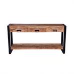 Mangohout Sidetable Britt 150 cm, Verzenden, Nieuw, Industriële meubels, 25 tot 50 cm