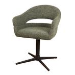 Eetkamerstoel met armleuning | Stof | Groen | DS4U Mila, Huis en Inrichting, Stoelen, Ophalen of Verzenden, Nieuw