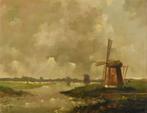 Willem Cornelis Rip (1856-1922) - Dutch Windmills in the, Antiek en Kunst