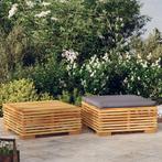 vidaXL 2-delige Loungeset massief teakhout, Verzenden, Nieuw, Teakhout, Loungeset