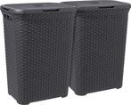 Curver Style Wasmand met deksel - 60L - 2 stuks - Antraci..., Huis en Inrichting, Verzenden, Nieuw