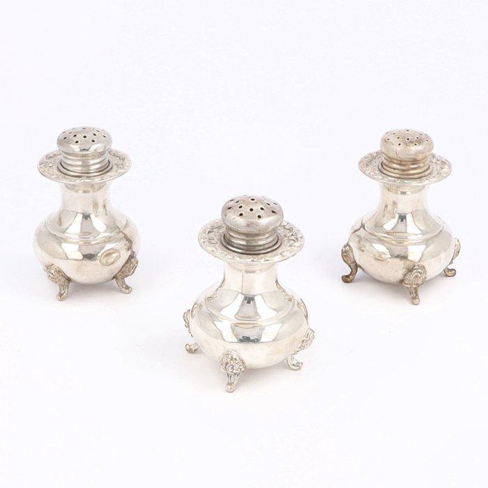 Peper- en Zoutvaatjes - Strooier (3) - .925 zilver, Antiek en Kunst, Antiek | Goud en Zilver