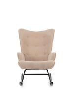 Aemely® Schommelstoel Mama - Beige Teddy, Zwart Hout, Ophalen of Verzenden, Nieuw, Stoel(en)