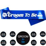 10-delige Groom to Be set met sjerp en buttons, Hobby en Vrije tijd, Feestartikelen, Verzenden, Nieuw, Feestartikel, Geboorte of Huwelijk