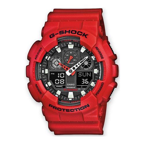 Casio - GA-100 - red, Sieraden, Tassen en Uiterlijk, Horloges | Dames, Verzenden
