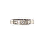 Witgouden vintage trigolie ring met diamant 14 kt, Ophalen of Verzenden, Nieuw