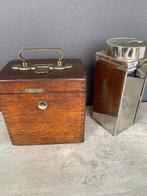 Klok - Hout—Nikkel - 1920-1930 - Pigeon clocks, Antiek en Kunst, Antiek | Wandborden en Tegels