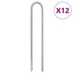 vidaXL Tentharingen 12 st U-vormig Ø7 mm 30 cm, Caravans en Kamperen, Verzenden, Nieuw