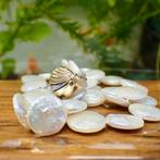 Parel collier met gouden slot | 42 cm (vintage, sierslot), Gebruikt, Overige kleuren, Ophalen of Verzenden, Met edelsteen