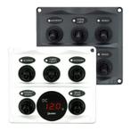 Schakelpaneel 12 - 24V 5 Schakelaars + Voltmeter, Ophalen of Verzenden, Nieuw, Zeilboot of Motorboot