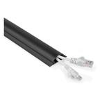 Kabelgoot muur | Nedis | 16 mm kabel (1 meter, PVC, Zwart), Doe-het-zelf en Verbouw, Elektra en Kabels, Verzenden, Nieuw