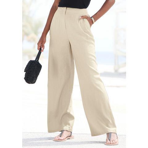 Buffalo Linnen broek met wijde pijp en zakken, luchtige, Kleding | Dames, Broeken en Pantalons, Nieuw, Verzenden
