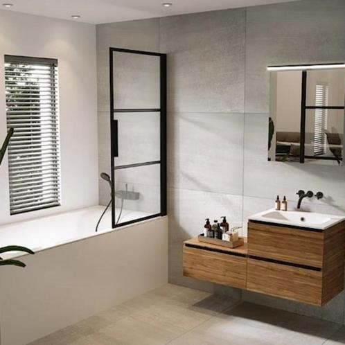 Badwand met Klapdeur Riho Grid 80x150 cm 6 mm Helderglas, Doe-het-zelf en Verbouw, Sanitair, Bad, Nieuw, Ophalen of Verzenden