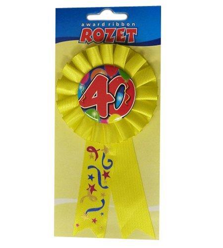 Rozet ballon 40 geel, Kleding | Dames, Carnavalskleding en Feestkleding, Nieuw, Ophalen of Verzenden