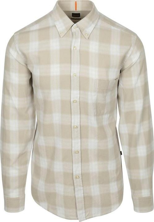 BOSS Rickert Overhemd Ruit Beige maat XL Heren, Kleding | Heren, Overhemden, Beige, Nieuw, Verzenden