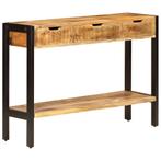 vidaXL Dressoir met 3 lades 110x35x75 cm massief mangohout, Huis en Inrichting, Kasten | Dressoirs, 100 tot 150 cm, Verzenden