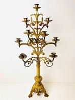 Kandelaar 19e eeuw neoklassieke Verguld kandelaar - 90cm -