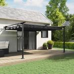 vidaXL Wandgemonteerde Pergola Antraciet 3 x 4 m Staal, Verzenden, Nieuw