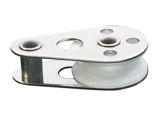1-SCHIJFS RVS BLOK MET 2 GATS BEUGEL 8 MM, Watersport en Boten, Bootonderdelen, Nieuw, Zeilboot of Motorboot, Ophalen of Verzenden