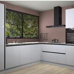 Witte hoogglans greeploze keuken Vogar 82779, Huis en Inrichting, Keuken | Complete keukens, Verzenden, Nieuw